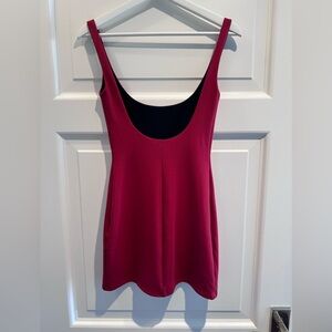 Mirror Palais-New York Lady Di Mini Dress in Garnet Red size Small